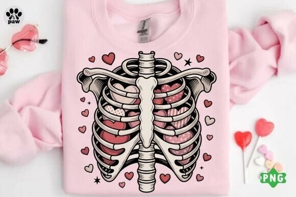 Download Ribcage Skull Png, Funny Valentines Png - Premium Resources